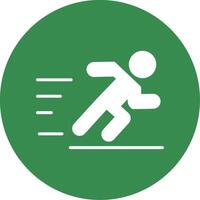 Jogging Multi Color Circle Icon vector