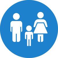 Family Multi Color Circle Icon vector