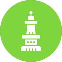 Monument Multi Color Circle Icon vector