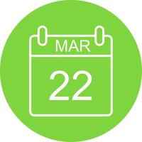 March Multi Color Circle Icon vector