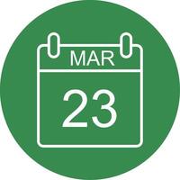 March Multi Color Circle Icon vector
