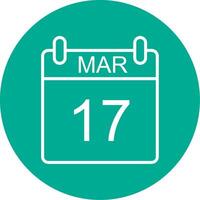 March Multi Color Circle Icon vector