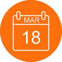 March Multi Color Circle Icon vector