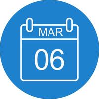 March Multi Color Circle Icon vector