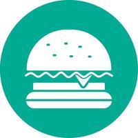 Burger Fast Food Multi Color Circle Icon vector