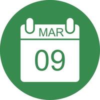 March Multi Color Circle Icon vector