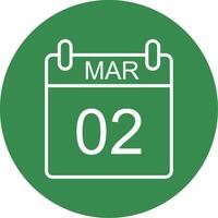 March Multi Color Circle Icon vector