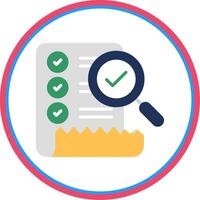 Checklist Flat Circle Icon vector