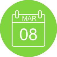 March Multi Color Circle Icon vector