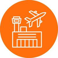 Airport Multi Color Circle Icon vector