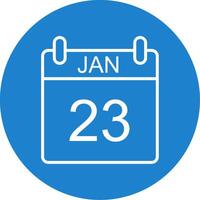 January Multi Color Circle Icon vector