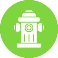 Fire Hydrant Multi Color Circle Icon vector