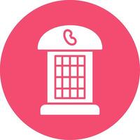 Phone Booth Multi Color Circle Icon vector