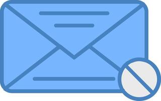 Spam Line Filled Blue Icon vector