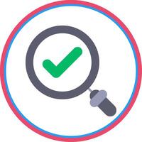 Magnifying Glass Flat Circle Icon vector