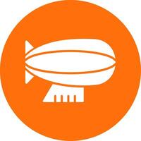 Zeppelin Multi Color Circle Icon vector