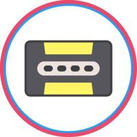 Cassette Flat Circle Icon vector