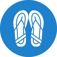 Slippers Multi Color Circle Icon vector