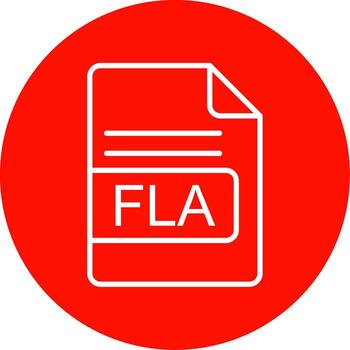 FLA File Format Multi Color Circle Icon vector