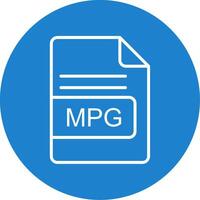 mpg archivo formato multi color circulo icono vector