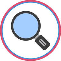 Magnifying Glass Flat Circle Icon vector