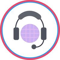 Internet Flat Circle Icon vector