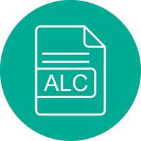 ALC File Format Multi Color Circle Icon vector