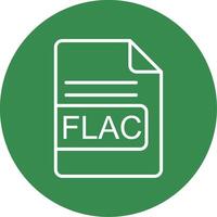 FLAC File Format Multi Color Circle Icon vector