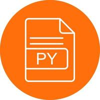 PY File Format Multi Color Circle Icon vector