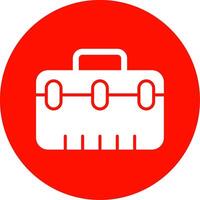 Suitcase Multi Color Circle Icon vector