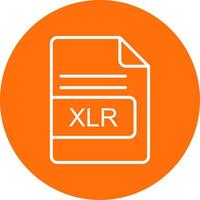 XLR File Format Multi Color Circle Icon vector