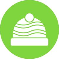 Winter Hat Multi Color Circle Icon vector