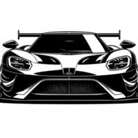 black and white illustration of a Hypercar Sports Car vector