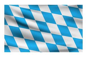 Realistic National flag of Bavarian. vector