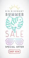 Vertical Summer Sale template vector