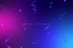 Abstract gradient banner with blurred confetti. vector