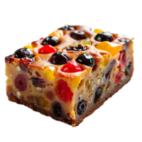 saboroso bolo de frutas em transparente fundo png