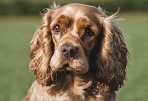 un ver de un cocker spaniel foto