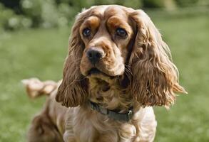 un ver de un cocker spaniel foto