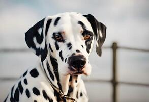 A view of a Dalmation photo