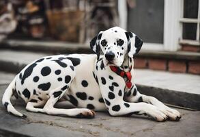 A view of a Dalmation photo