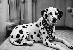 A view of a Dalmation photo