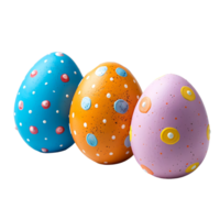 Painted easter eggs on transparent Background png