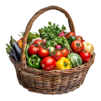 des légumes panier sur transparent Contexte png