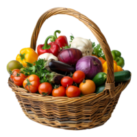 des légumes panier sur transparent Contexte png