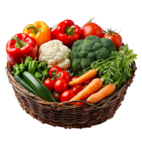 Vegetables Basket on transparent Background png