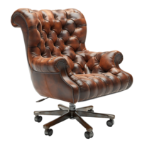 Leather Brown Chair on transparent Background png