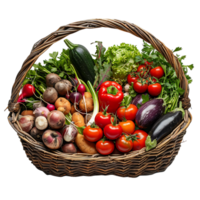 Vegetables Basket on transparent Background png