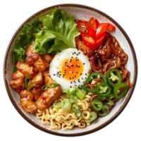 Noodles Bowl on isolated transparent background png