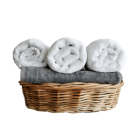 Towel in Basket on transparent Background png